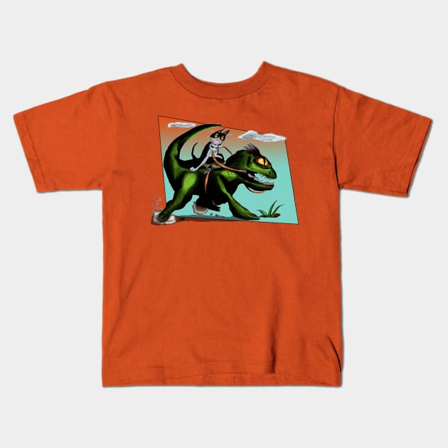 Adventure Cat Kids T-Shirt by jimmygatti